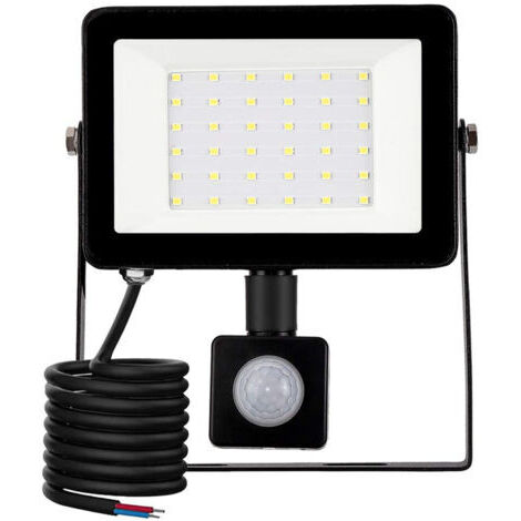 Projecteur extérieur LED,30W Lumière d'extérieure à détecteur de mouvement 6500K Spot LED Extérieur,IP66 Lampe de Sécurité,pour Jardin Chantier Terrasse Garage Pelouse fête Éclairage Extérieur LED