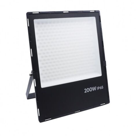 Projecteur Extérieur NOIR 200W IP65 - Blanc Neutre  - SILUMEN