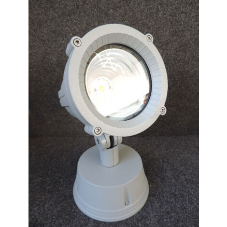 Projecteur extérieur orientable gris Ø 210x355mm LED 37W 3000K 4200lm non-dimmable IP65 Techno+ Simes