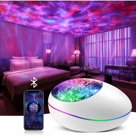 Projecteur Galaxy, Projecteur de veilleuse Projecteur d'étoiles Chambre Projecteur de vagues de l'océan Enfants Bruit blanc Musique Bluetooth Starlight, Lampe de projecteur d'étoiles Minuterie de plaf
