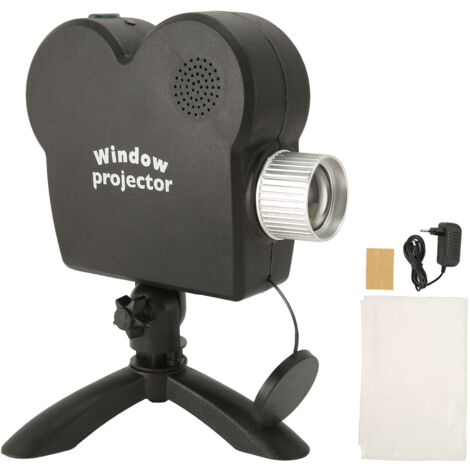 Projecteur Halloween Extérieur avec Trépied et Enceinte Intégrée - Décoration pour Fenêtres Halloween et Noël, 100‑240V Prise UE