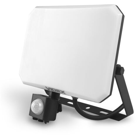 Projecteur halogène détecteur de mouvement PIR 50W lumière neutre 5000K 4750lm IP65 FLOOD Videx