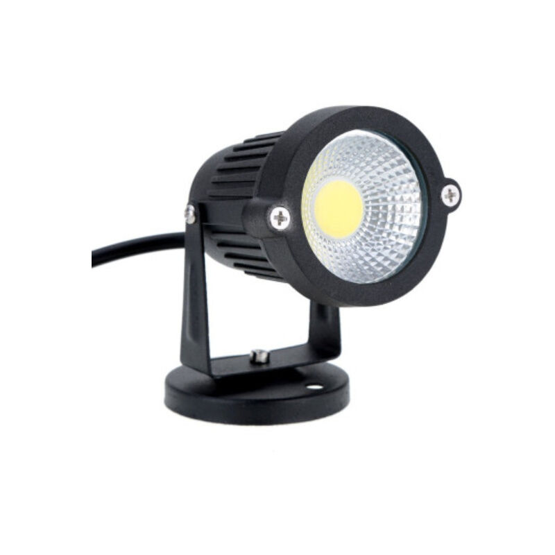 Projecteur Haute Tension 5w LED Blanc Chaud Projecteur de Jardin Réglable Eclairage Extérieur Jardin Terrasse