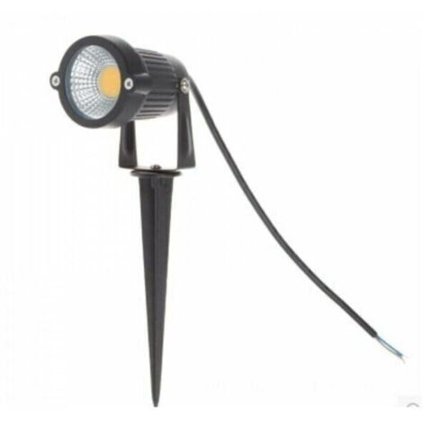 Projecteur Haute Tension 5w LED Blanc Chaud Projecteur de Jardin Réglable Eclairage Extérieur Jardin Terrasse