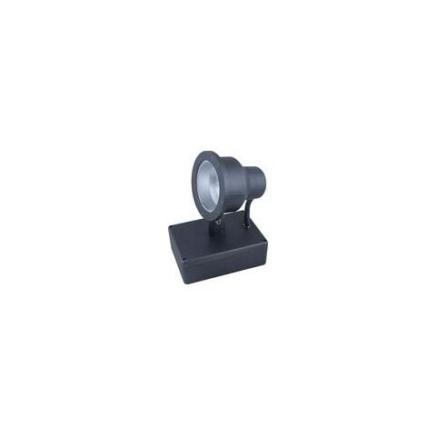Projecteur iodure 70W anthracite H270mm Ø 145mm sur patére lampe 3000K GX8.5 5180lm ballast elec T2 IK10 IP55 ILO EBENOID 079877