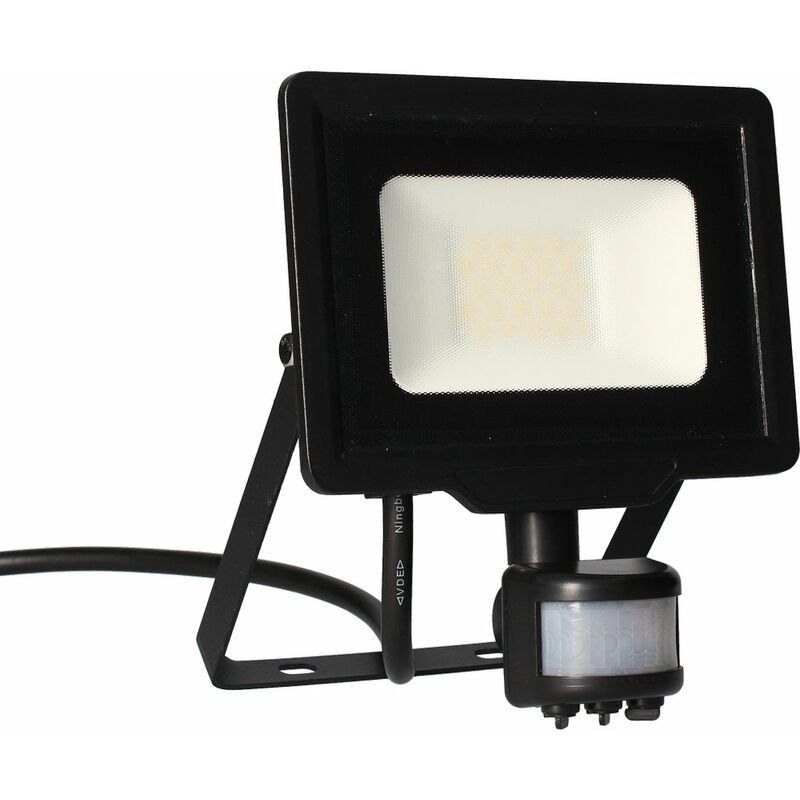 Projecteur Mural kreon 20W 1700lm - Detecteur de Mouvement - Noir - Arlux Lighting