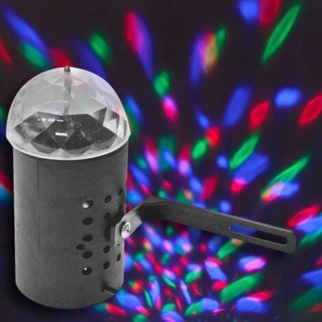 Lampe à poser effet disco, LED multicolores, tête rotative