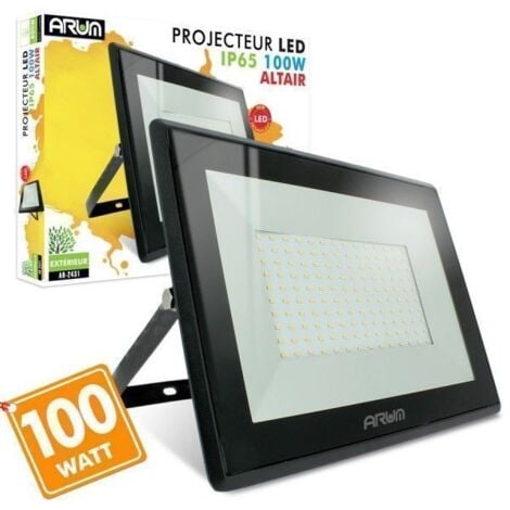 Projecteur LED 100W 9000 Lumens IP65 Haute Luminosité  Température de Couleur: Blanc Chaud 3000K