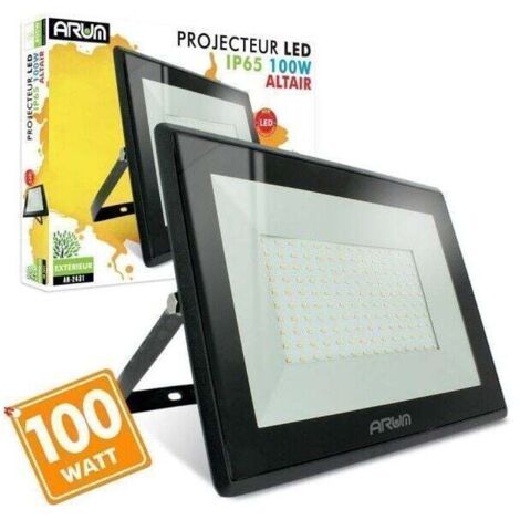 Projecteur LED 100W 9000 Lumens IP66 Haute Luminosité Température de Couleur: Blanc chaud 3000K