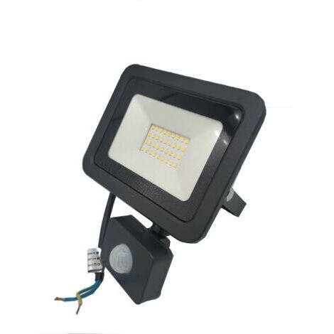 Projecteur LED 100W blanc froid avec détecteur de mouvement, spot LED extérieur avec capteur, éclairage extérieur avec capteur, 6500K, IP54 pour jardin, garage, allée
