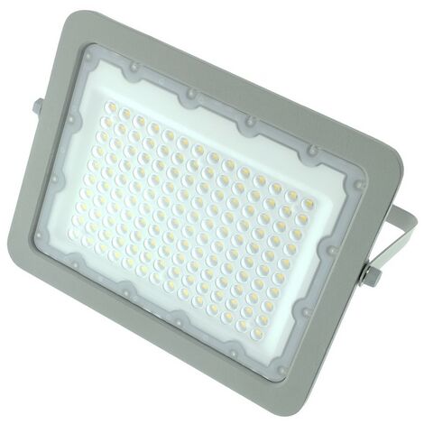 Projecteur LED 100W GRIS Étanche IP65 Forte luminosité avec LUMILEDS Puce 10000 Lumens Blanc neutre 4000K - Digilamp
