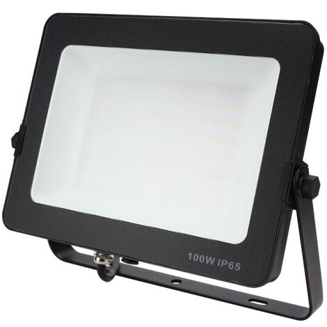 Projecteur LED 100W Noir Étanche IP65 Blanc chaud 3000K Forte luminosité avec Osram Puce 11000 Lumens garage jardin terrain de sport - Digilamp