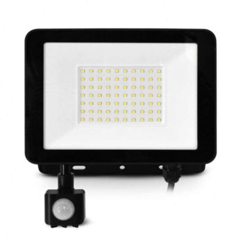 Miidex Lighting - Projecteurs led de 10W à 50W lumos slim ii eco Noir - 218x207x215mm - 4000K Blanc neutre - 50W - détecteur ir Miidex Lighting - Projecteurs led de 10W à 50W lumos slim ii eco Noir - 218x207x215mm - 4000K Blanc neutre - 50W - détecteur ir