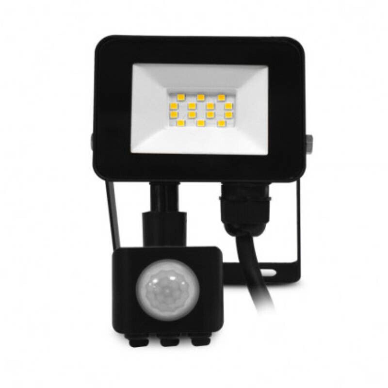 Projecteur led Extérieur lumos slim ii - 10W + détecteur ir Miidex Lighting blanc-chaud-3000k - noir - avec-detecteur Projecteur led Extérieur lumos slim ii - 10W + détecteur ir Miidex Lighting blanc-chaud-3000k - noir - avec-detecteur