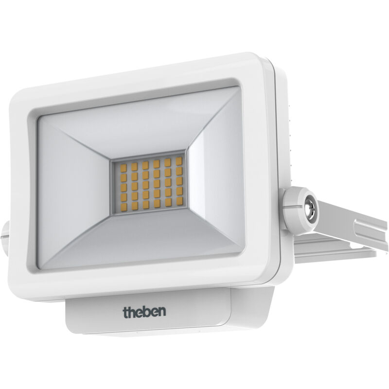 1020690 theLeda B10L w wh Projecteur à led de 10 w, rotatif à 360°, 3000 k, blanc chaud - Theben