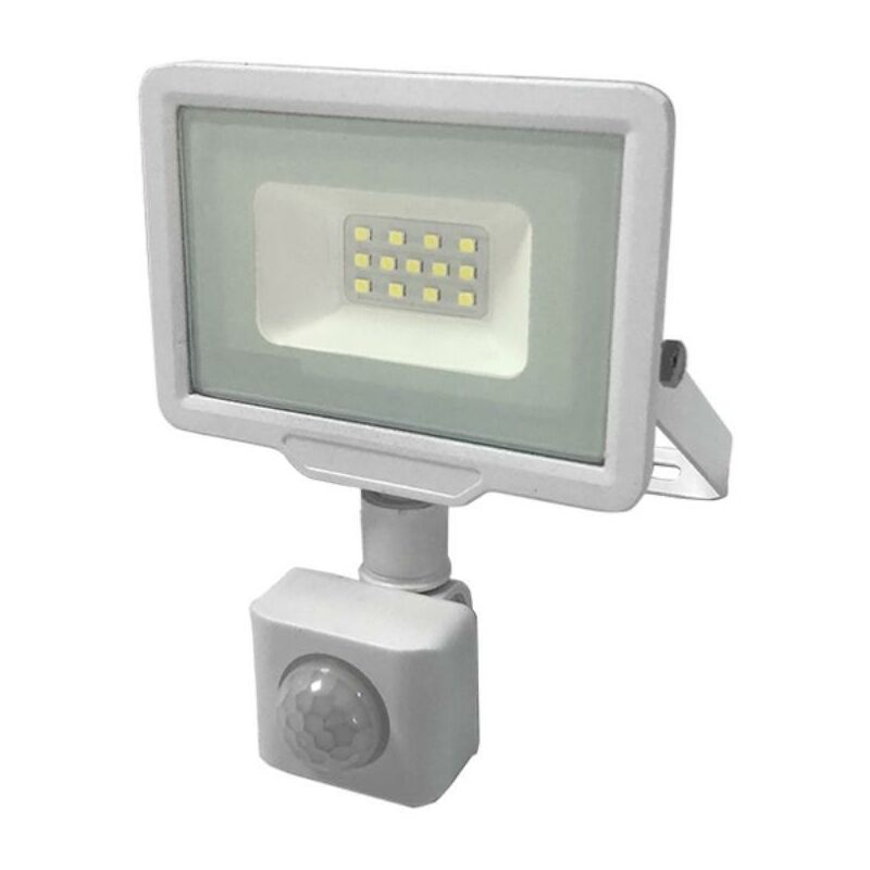 Projecteur led 10W IP65 Blanc avec Détecteur de Mouvement - Blanc Chaud 2300K - 3500K Silamp Projecteur led 10W IP65 Blanc avec Détecteur de Mouvement - Blanc Chaud 2300K - 3500K Silamp