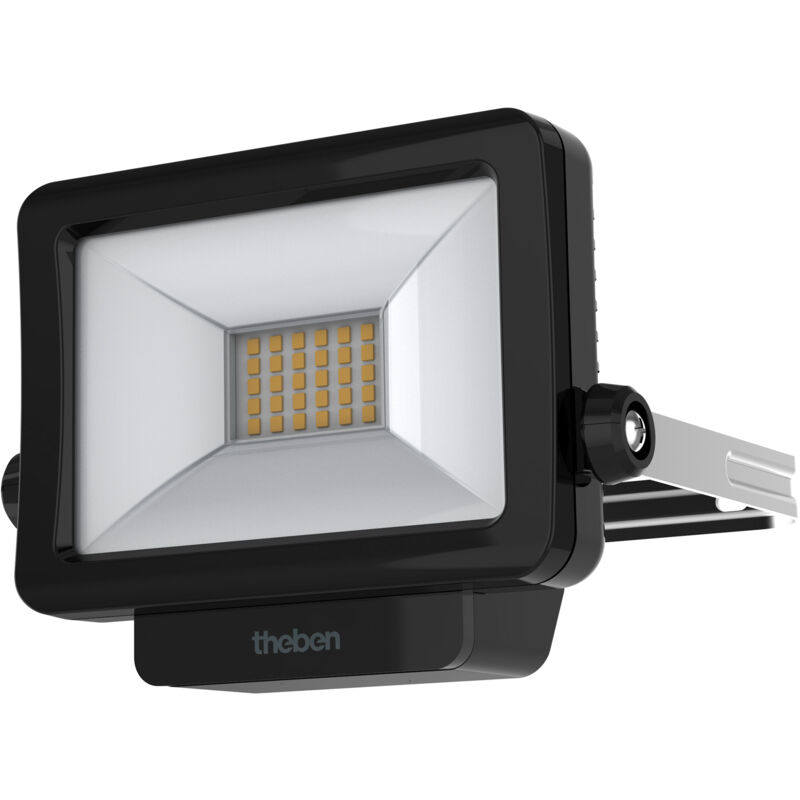 1020691 theLeda B10L w bk Projecteur à led de 10 w, rotatif à 360°, 3000 k, blanc chaud - Theben