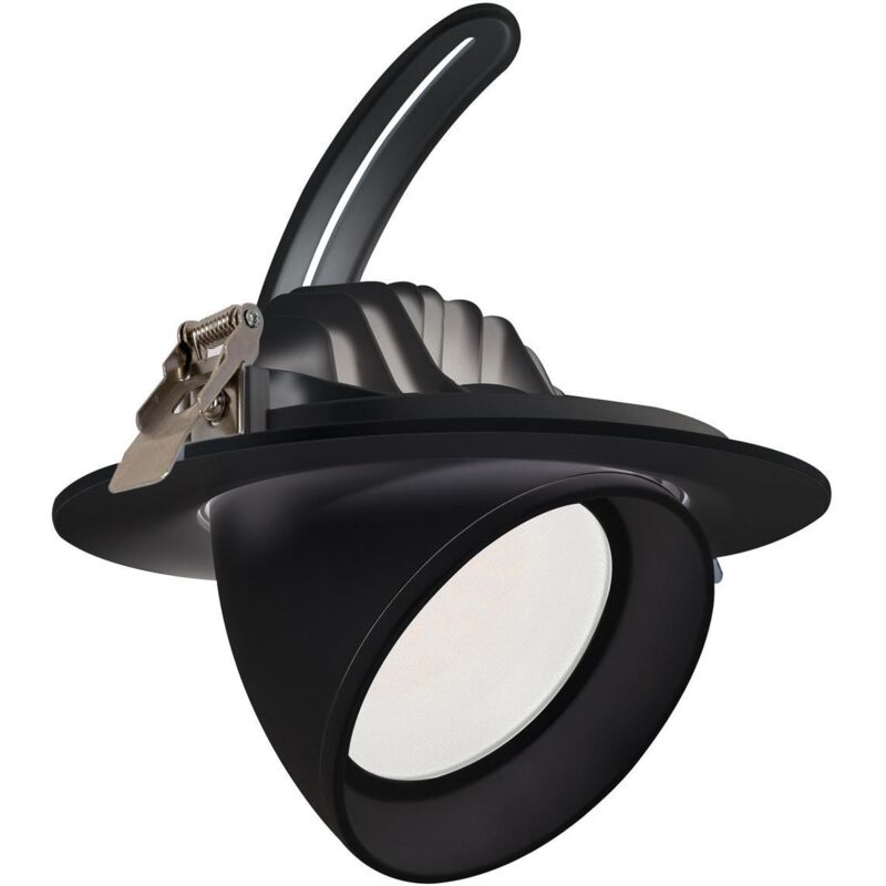 Efectoled - Downlight led 48W Rond Orientable osram cct 120 lm/W lifud Coupe ø 195 mm Noir No Flicker Sélectionnable (chaud-neutre-froid) Efectoled - Downlight led 48W Rond Orientable osram cct 120 lm/W lifud Coupe ø 195 mm Noir No Flicker Sélectionnable (chaud-neutre-froid)
