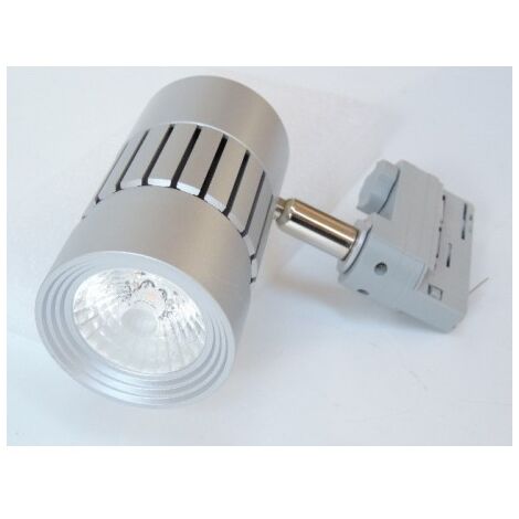 Projecteur LED 15W pour rail 3 allumages gris orientable 174X129mm 4000K 1265lm 230V dimmable 38° IP20 RAFALE TRAJECTOIRE 003721