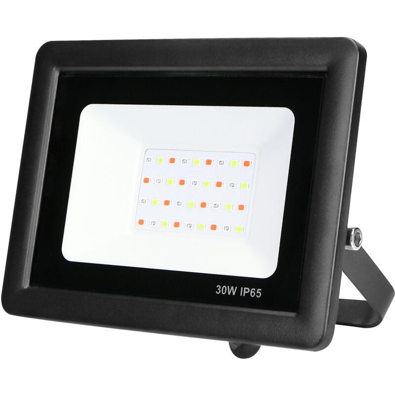 Projecteur led 30W Noir Étanche IP65 2700lm 160W rgb Multicolore