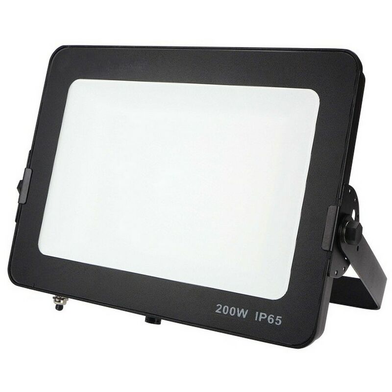 Projecteur LED 200W Noir Étanche IP65 Forte luminosité avec Osram Puce 22000 Lumens Blanc chaud 3000K garage jardin terrain de sport - Digilamp