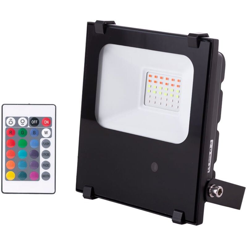 Projecteur led 20W Spot IP65 rgb Télécommande 40 000H [1916-NS-HVFL20W-F-RGB]