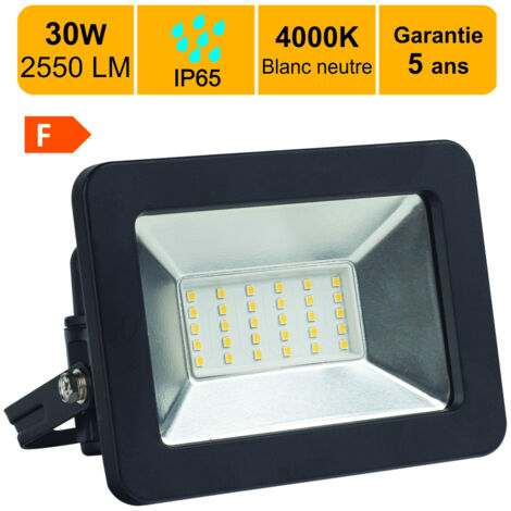 Projecteur LED 30W/IP65/IK10/2700lm/4000K connexion directe - sans câble- garantie 5 ans