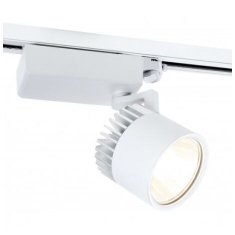 Projecteur LED 31W blanc orientable 130x226mm 4000K 3189lm pour rail 3 allumages 15° IP20 METEOR PLANLICHT S05S290-WSWSC1840H11