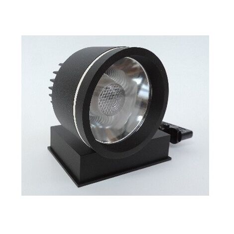 Projecteur LED 35W noir orientable 3000K non-dimmable pour rail 230V 3 allumages faisceau 36° IP20 PICTO 125 ARTEMIDE M237643