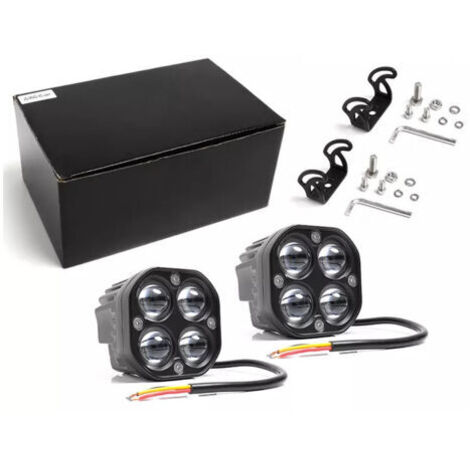 Projecteur LED 40W en forme de trèfle, adapté aux voitures, aux feux de travail, aux motos, aux véhicules tout-terrain et aux pare-chocs avant modifiés.