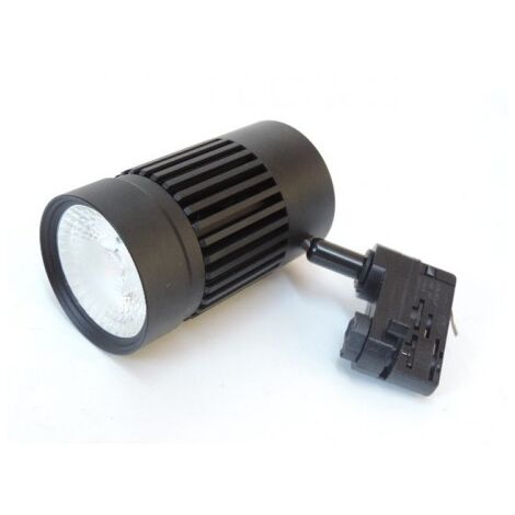 Projecteur LED 45W pour rail 3 allumages gris orientable 185X154mm 3000K 4000lm 230V 38° IP20 RAFALE TRAJECTOIRE 003723C