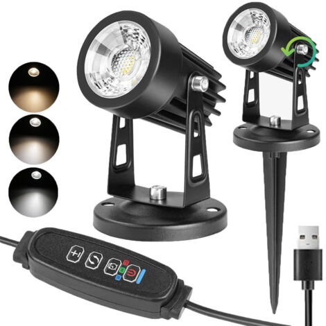 Projecteur LED 5 W pour plantes d'intérieur, 3 modes de couleur, câble de 1,8 m - Un cadeau abordable