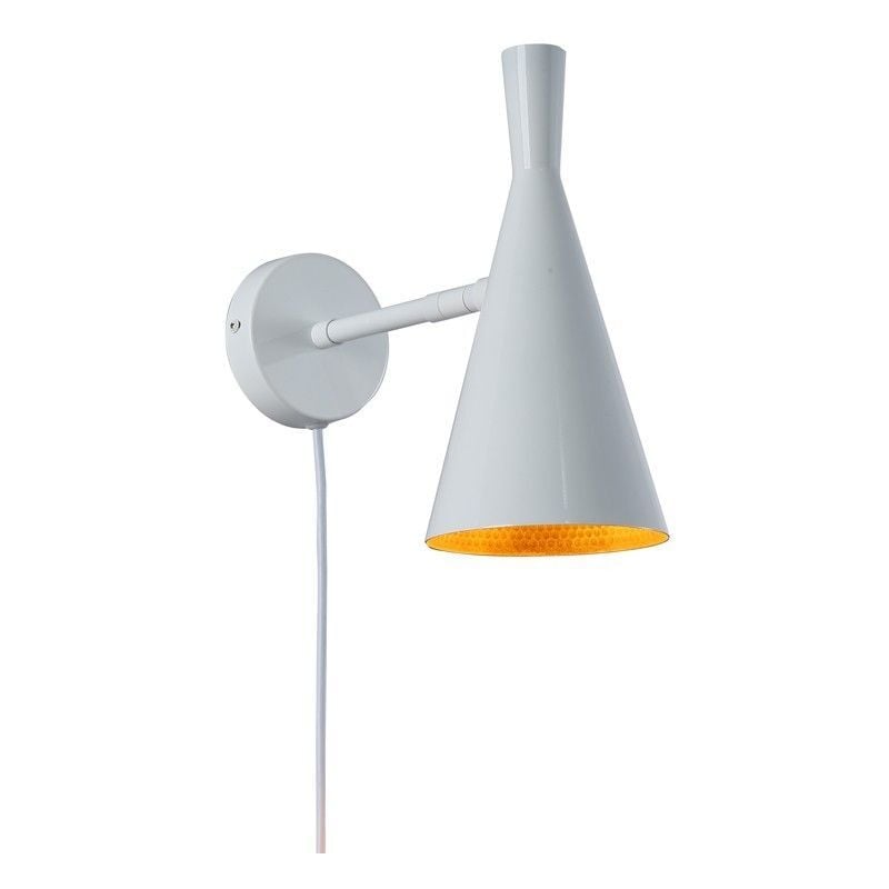 Barcelona Led - Applique murale scandinave orientable avec interrupteur et prise - Blanc Tom Dixon