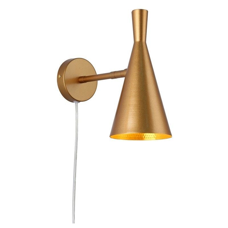 Barcelona Led - Applique murale scandinave orientable avec interrupteur et prise - Doré Tom Dixon