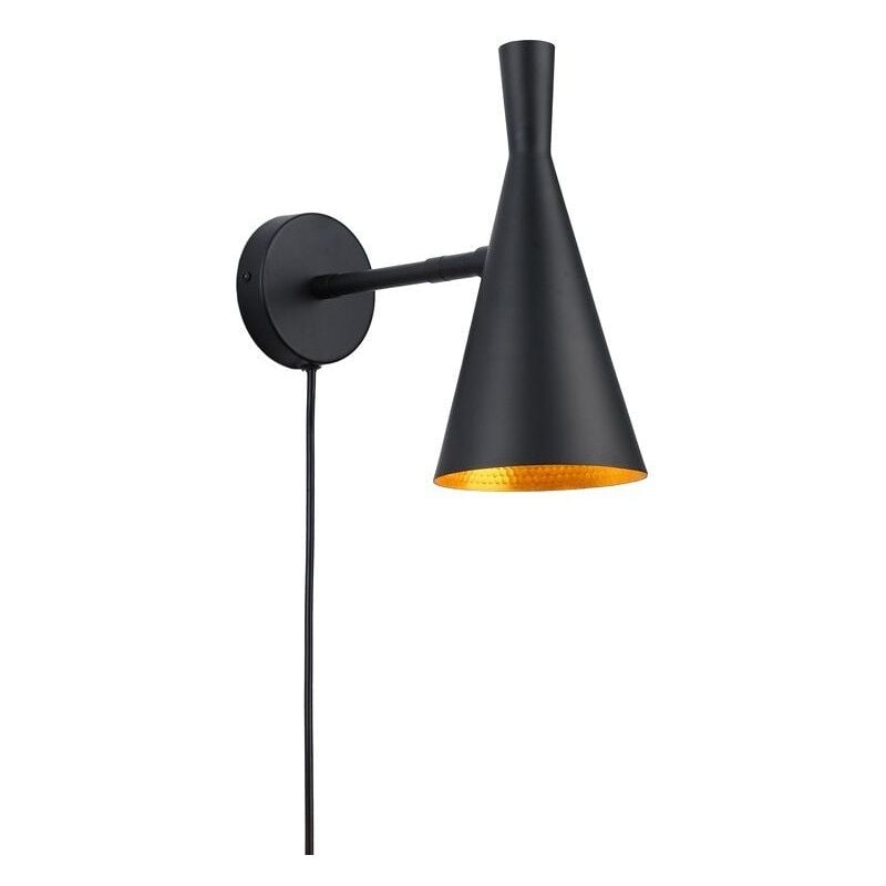 Barcelona Led - Applique murale scandinave orientable avec interrupteur et prise - Noir Tom Dixon