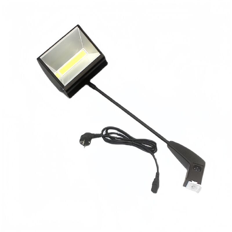 Projecteur LED 50W à long bras noir pour exposition, stand ou enseigne – lumière tricolore réglable, aluminium durable 220V