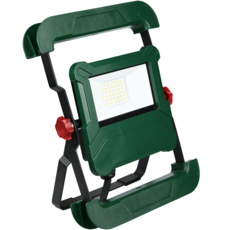 Projecteur LED 50W avec prise 230V vert orientable IP54