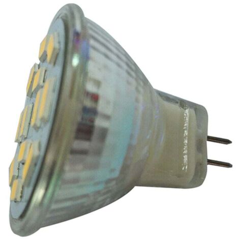 Projecteur LED 6W Blanc Chaud 12V DC GU4 MR11 12 SMD 5730 570 Lumens