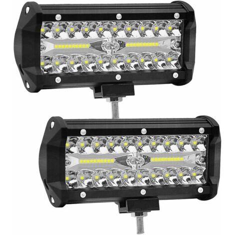 Projecteur LED 7 pouces 120W – 6000K 15000LM – Éclairage pour voiture 12V/24V – Résistant à l'humidité et à la poussière
