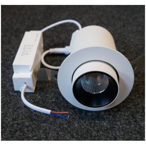 Projecteur LED 7W blanc Ø 88x112mm CCT variable 3000-4000-6000K avec inter alim 230V interieur IP20 LEDASUN