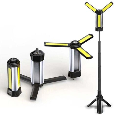 Projecteur LED 8000 Lumens 6000 mAh pour Chantier et Camping Extérieur Classe Énergétique E Ortviai