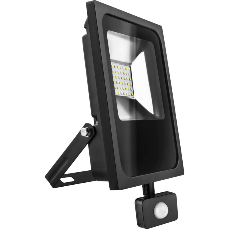 Projecteur led à capteur Matel noir ip65 20w chaud