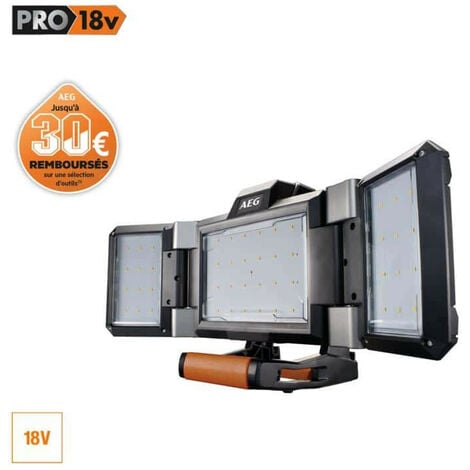 Projecteur LED AEG triple panneau 18 V Prolithium-ion - sans batterie ni chargeur - BPL18-0