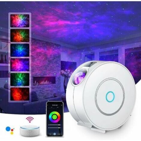 Projecteur LED Alexa, Rotatif, Planétarium avec Connexion Wi-Fi, Commande Vocale, Minuterie, Compatible Google