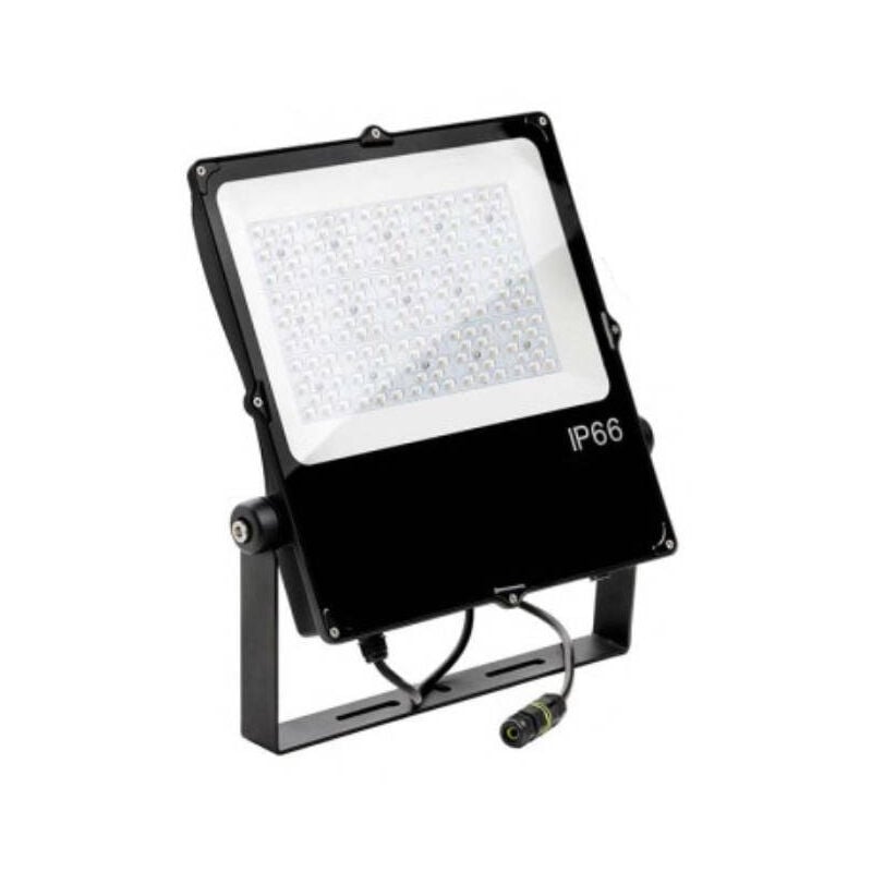 Projecteur led 100W 12000lm Étanche IP66 IK07 Asymétrique Noir - Blanc Chaud 2900K