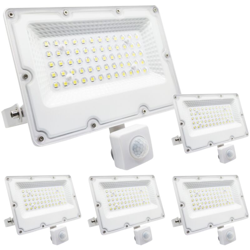 Projecteur LED avec capteur de mouvement 20W 2636LM 6500K Lot de 5 U.