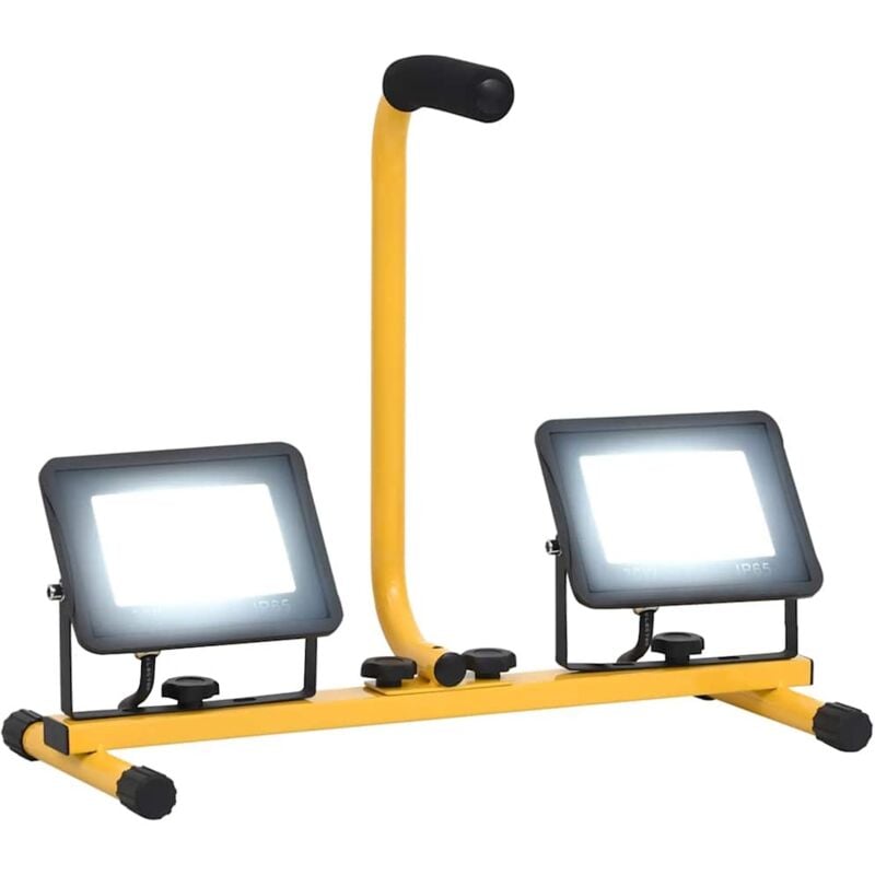 Vidaxl - Projecteur à led avec poignée 2x30 w Blanc froid