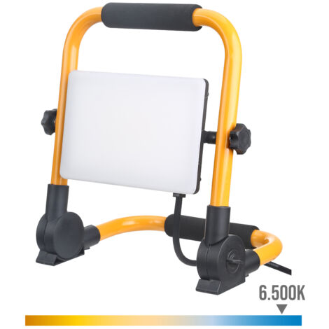 Projecteur Led Avec Support 50w 5 400lm 6 000k Lumière Froide, 260,1 X 175,3 X 283,8 Mm