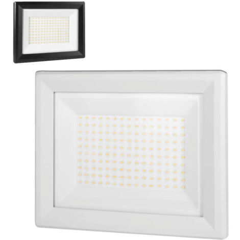 Projecteur LED Blanc 100W, 11000 lumens, IP65, 4000K Blanc-neutre, connecteur rapide, fixation orientable 3D - Tibelec