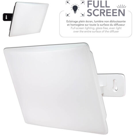 Projecteur LED Blanc 10W, 800 lumens, IP65, 4000K blanc-neutre, éclairage écran 100%, connecteur rapide, fixation orientable, garantie 5 ans - Tibelec